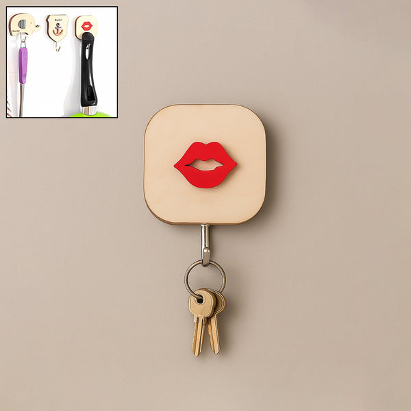 Wooden Cartoon Hook Wall Hanging Hooks Wall Storage Hook Wall Mounted Hat Hooks Wall Coat Hooks Hanger Backpack Hook Clothes Hook Office Towel Hook Clothing Iron (1 pc)