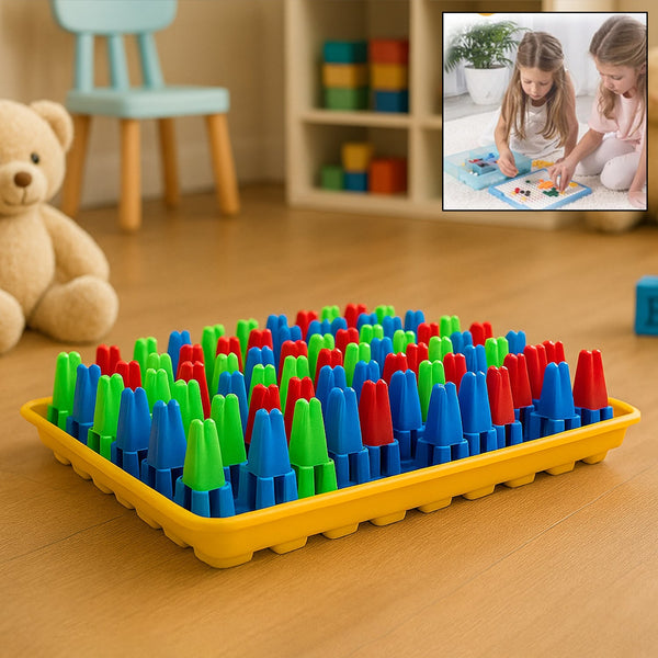 Plastic Color Crush Game Board, A Puzzle Game, Challenge's Educational Board Game's, Game for Kids & Adults, Birthday Gift (1 Set)