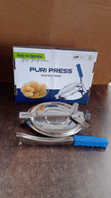 PURI PRESS MAKER - STAINLESS STEEL PURI MAKER PRESS MACHINE - ROTI CHAPATI PRESSER FOR HOME -KHAKHRA- PURI MAKER PRESS MACHINE WITH HANDLE, MANUAL PURI MAKER (MEDIUM)